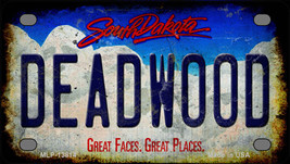 Deadwood South Dakota Rusty Novelty Mini Metal License Plate Tag - £11.90 GBP