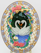 Bradford Exchange Wall Hanging The Gift Swans 3D 1994 Royal Enchantments Vintage - £10.22 GBP