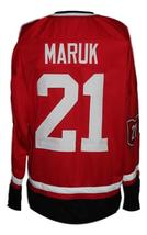 Any Name Number Cleveland Barons Retro Hockey Jersey New Red Maruk Any Size image 2