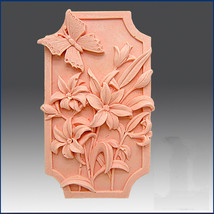silicone mold, Soap/plaster/polymer clay Mold, 2D –   Flowers ‘n Butterfly - £20.39 GBP