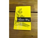 The Reason Why Robert A Laidlaw Monday Press Chicago Booklet - £7.82 GBP