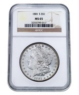 1881-S Silver Morgan Dollar Graded by NGC as MS-65 - $271.85