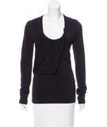Helmut Lang Rare Archival Vintage Black Layered Long Sleeve Top IT 46 - $121.72 CAD