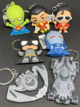 DC Universe Comics Monogram Products 3D Figural Keychains Lot of 7 - $19.79