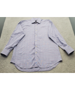 David Donahue Dress Shirt Men&#39;s 16 Multi Plaid Long Sleeve Collared Butt... - $23.21