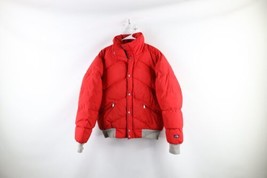 Vintage 80s The North Face Mens Large Distressed Down Fill Puffer Jacket Red USA - £118.95 GBP