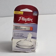 Playtex Angled Baby Bottle Silicone Nipples Medium Flow 3M+   2 Count - $2.95