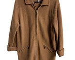 Talbots Camel Sweater Jacket Size S Full Zip Wool Sweater Defects Sold a... - $22.97