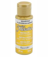 Dazzling Metallics SPLENDID GOLD Metallic Acrylic Paint Leaf art DecoArt... - €15,77 EUR