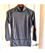 Tesla Shirt Mens XL  Gray Long Sleeve Baselayer Mock Neck Polyester Stretch - $13.86