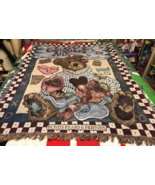 Boyds Bears LOVE CONQUERS ALL Valentine Chocolates 50&quot; x 60&quot; Lap Blanket - £15.58 GBP