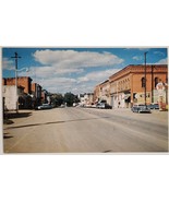 Street Scene Ovid ,Michigan Texaco Gas 1950&#39;s Postcard Not Posted - $10.38