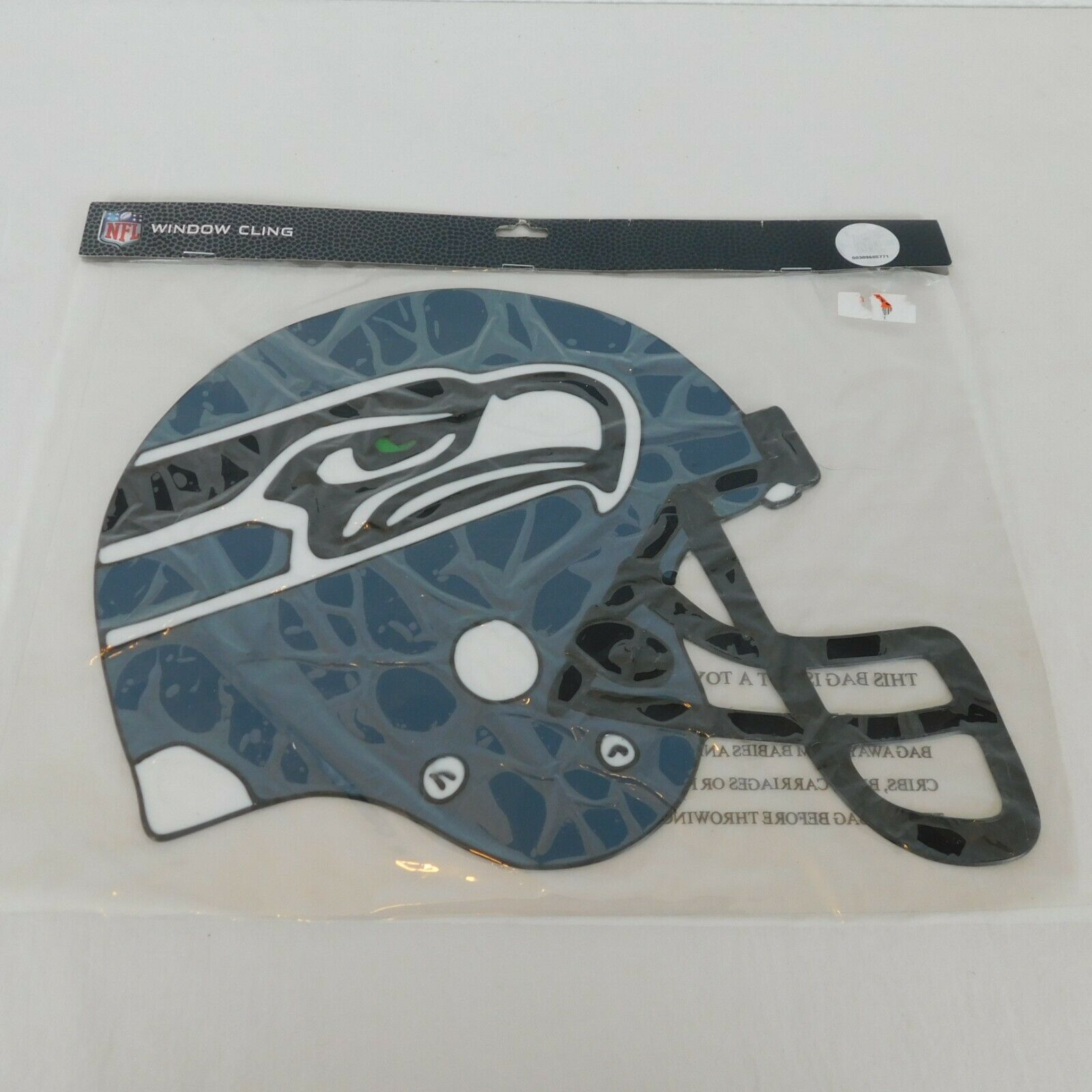 Seattle Seahawks NFL Football Window Cling Helmet Uniform Retro Fan 12th Man - £7.65 GBP