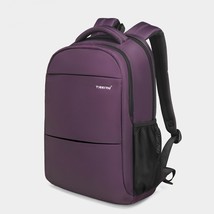 Men Women Nylon Waterproof 15.6&quot; Laptop Backpack Female Travel Backpacks Purple  - £74.51 GBP