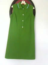 Vintage 1960/70&#39;s Bodin Knits Florida Sleeveless Knee Length Polo Dress Size 18 - £21.96 GBP