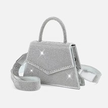  Shiny Rhinestones Trapezium Evening Bag Designer s Women Handbags Glitter  Cros - £93.86 GBP