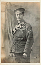 Unidentified British Military Soldier In Uniform~Photo Postcard - £5.53 GBP