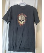 Harley Davison Mens Shirt Daytona Beach Size L Skull Flame Florida Vtg - $19.95