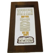 Vintage Novelty Pub Mirror Notice Keep Your Hands Off The Cooks Buns - $32.65