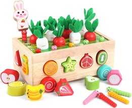 Toddlers Montessori Wooden Educational Toys For Baby Boys Girls Age 1 2 3 Year - £25.42 GBP