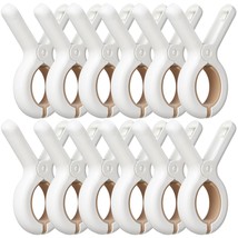 12 Pack Plastic Clothes Pins With Strong Anti-Rust Springs,Heavy Duty Beach Towe - £22.13 GBP