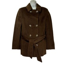 Incalpaca TPX Suri Brown Belted Alpaca Wool Jacket Coat Size M - $321.75