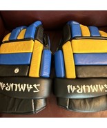 Adulti samurai Hockey Guanti Blu Giallo Nero 11 &quot; Grande Nuovo - €41,40 EUR