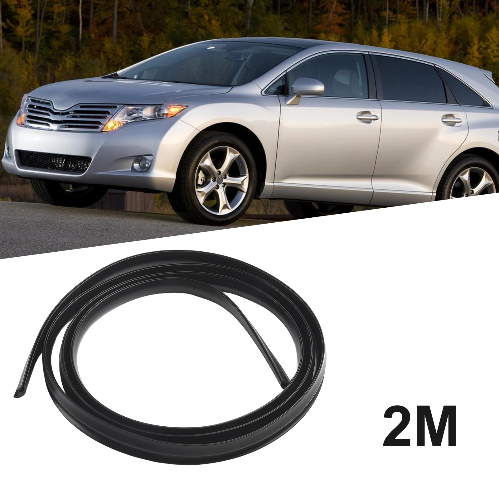 2m Seal Strip Trim For Car Front Windshield roof Weatherstrip Black Plastic d Se - £39.62 GBP