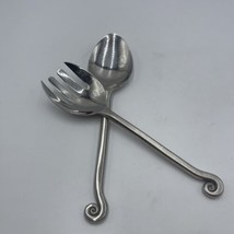 Gourmet Settings (GS) Treble Clef Serving Fork &amp; Spoon Stainless - £23.23 GBP