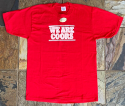 Vtg-WE ARE COORS Employee T-Shirt Red-XL 46-Sportswear-Single Stitch Bee... - £36.78 GBP