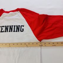 Gildan Heavy Cotton YBK HENNING Men's White & Red 3/4 Sleeve Raglan T-Shirt Sz S image 12