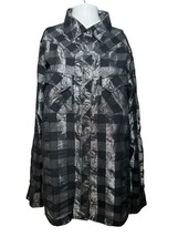 Cruel Shirt Womens 2XL XXL Black Silver Shimmer Western Pearl Snaps - AC - £16.23 GBP