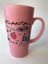 Atlanta Tall Pink Latte Coffee Mug Cup Underground Buckhead - £7.57 GBP