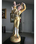 German Bisque Porcelain Figurine Of a Father , Daughter Hand Painted 21&quot;... - $501.67 CAD
