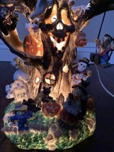 16 1/2&quot; Size Haunted Halloween Lighted Tree w/ Characters Monster Tree Cord &amp;Box - £118.68 GBP