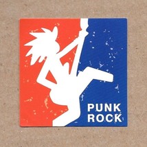 Punk Rock - Vinyl Sticker 2&quot; Square Red White Blue Waterproof Durable Sunproof - £3.09 GBP