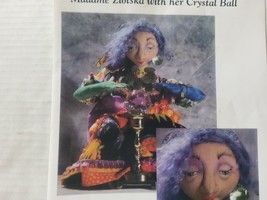 Barbara Schoenoff Whimsy Madame Zlotska Crystal Ball 14&#39;&#39; Cloth Doll Pat... - $23.19