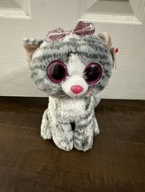 Ty Beanie Boos Kiki The Cat Plush Stuffed Animal Toy 8 Inch - £6.48 GBP