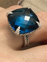 Pre Owned David Yurman Chatelaine Hampton Blue 20mm  Ring size  8  - £439.64 GBP