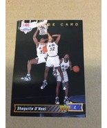 1992-93 Upper Deck SHAQUILLE O&#39;NEAL Rookie #1B Basketball Card High Grade - £15.60 GBP