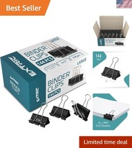 High-Quality Large Binder Clips - 144 Pack, 2 Inch Steel Clips for All P... - $42.00