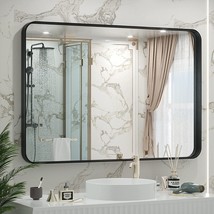 The Item Is The Tetote 40X30 Inch Black Frame Mirror, Bathroom Vanity Mirror For - £165.27 GBP