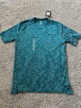 Under Armour Men Tech Vent Geode T-Shirt Mens Size Small Hydro Teal Blac... - $18.69