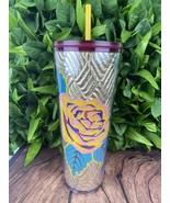 Starbucks Tufted Rose Tumbler Brand New Gold Quilted Fall 2020 NWT - $35.00