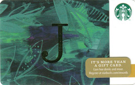 Starbucks 2014 Monogram J Collectible Gift Card New No Value - £3.13 GBP