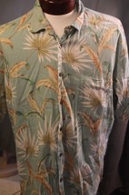Kona Kai Trading Co. Hawaiian Mens Shirt Flower Pale Green Sz XL Cotton ... - $27.83