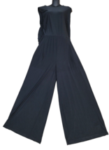 Lauren Ralph Lauren Womens 20W Black Wide Leg Lined Sleeveless Jumpsuit - £23.91 GBP