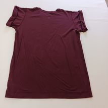 Lululemon “Breathe Deeply” Women’s Garnet Burgundy Roll Around T-Shirt Chest 36" image 2