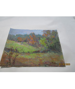 GEORGE PHILLIPS 2OTH C OIL ON PAPER TITLED EARLY AUTUMN  LANDSCAPE  PAIN... - £399.46 GBP