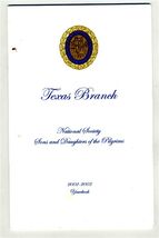 National Society Sons and Daughters of the Pilgrims Texas Branch 2002 Ye... - $54.39